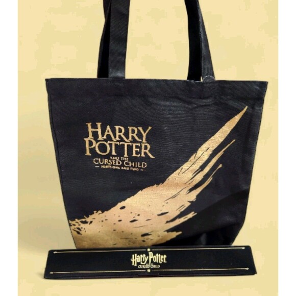 Harry Potter & The Cursed Child Broadway Tote & HP Wand Real Merchandise - Picture 1 of 5